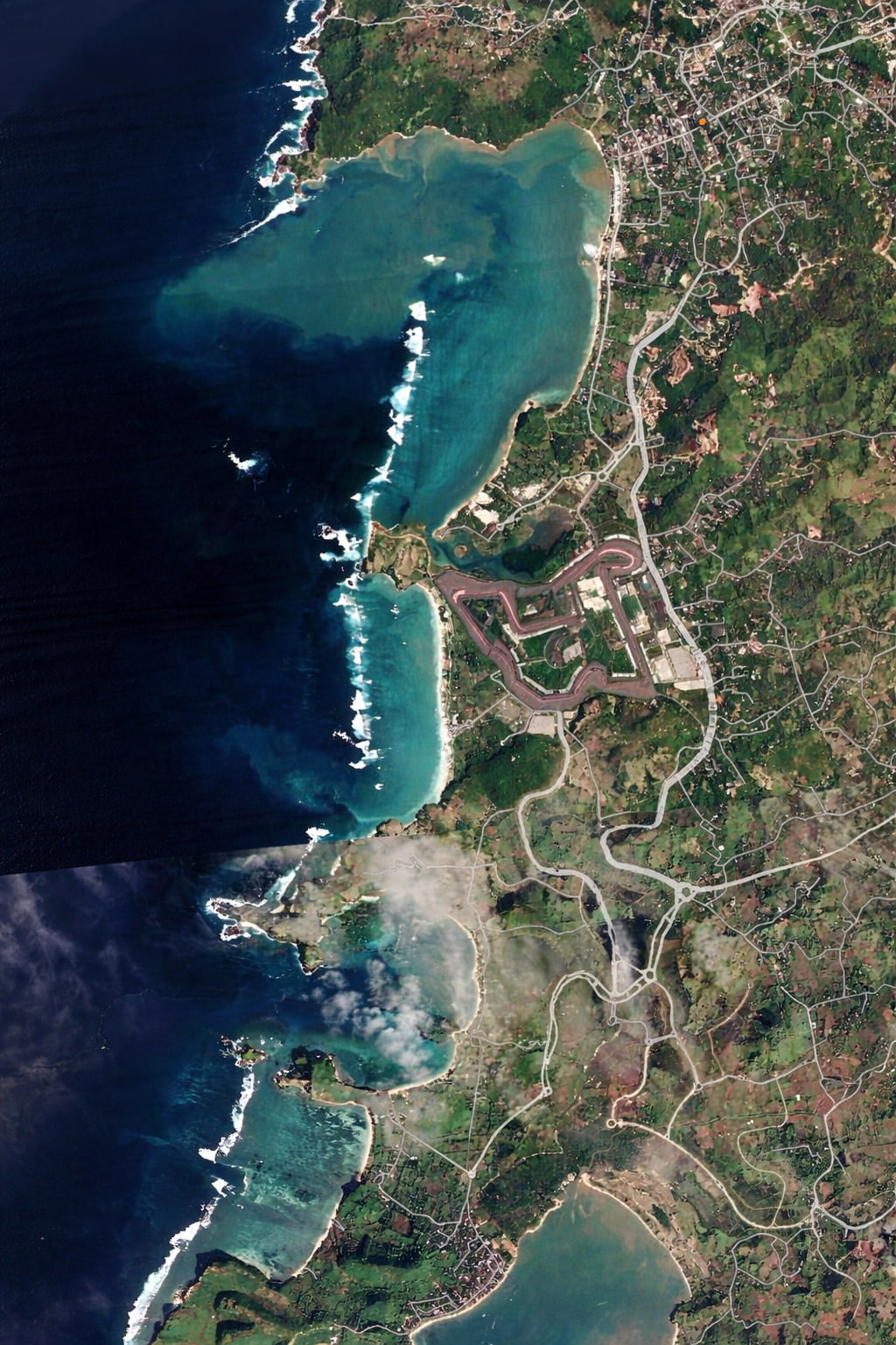 Ubicación Dolce Villas — 2 min Mandalika · 8 min Tanjung Aan · 5 min Kuta